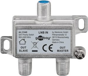 SAT Priority Splitter, ΔΙΑΝΕΜΕΙ ΑΠΟ 1 LNB ΣΕ 2 SAT ΔΕΚΤΕΣ