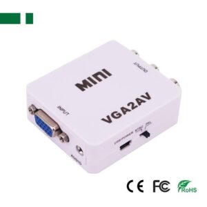 ANGA PS-VM620 μετατροπέας Mini VGA σε AV με ήχο Full HD 1080P