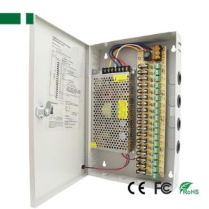 ANGA CP1209-15A-18 12V/15A/180W Σταθεροποιημένο τροφοδοτικό, 18 εξόδων - ΜΕΤΑΛΛΙΚΟ ΚΟΥΤΙ – ΡΥΘΜΙΖΟΜΕΝΗ ΕΞΟΔΟΣ