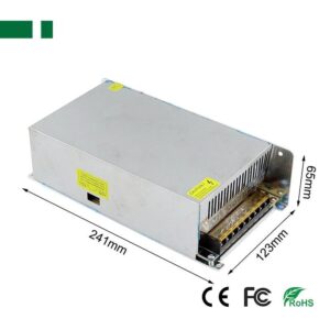 ANGA CP1208-50A 12V/50A/600W Σταθεροποιημένο τροφοδοτικό, ΔΙΑΤΡΗΤΟ – ΜΕΤΑΛΛΙΚΟ – ΡΥΘΜΙΖΟΜΕΝΗ ΕΞΟΔΟΣ, με ανεμιστήρα + καλώδιο τροφοδοσίας AC