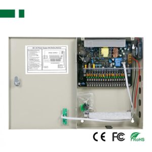 ANGA CP1209-30A-18-B, 12V/30A/360W Σταθεροποιημένο τροφοδοτικό, 18 εξόδων, με δυνατότητα πρσοθήκης μπαταρίας – ΜΕΤΑΛΛΙΚΟ ΚΟΥΤΙ - ΡΥΘΜΙΖΟΜΕΝΗ ΕΞΟΔΟΣ