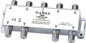 ANGA Splitter 8 Εξόδων 5-2400MHz Με διέλευση τάσης