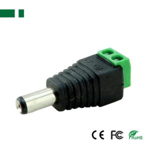ANGA PS-N015 Βύσμα τροφοδοσίας DC αρσενικό (5,5mm/2,5mm) ιδανικό για χρήση με Κάμερες και Video Balun σε ακροδέκτες βίδες