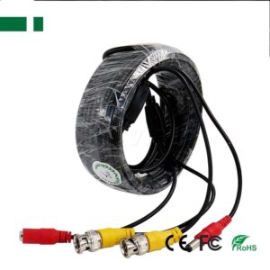 Καλώδιο 10m ANGA PS-V10C CCTV (Ετοιμο) με φίς Video BNC A/Α + DC (A/Θ)