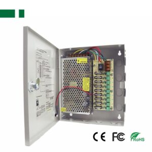 ANGA CP1209-10A-9  12V/10A/120W Σταθεροποιημένο τροφοδοτικό, 9 εξόδων - MΕΤΑΛΛΙΚΟ ΚΟΥΤΙ - ΡΥΘΜΙΖΟΜΕΝΗ ΕΞΟΔΟΣ